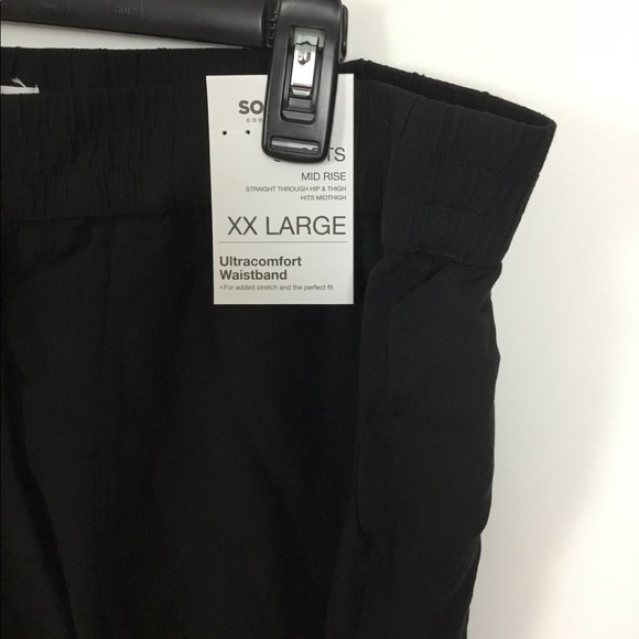 SONOMA XXL black 100% rayon pull on shorts - Picture 9 of 11
